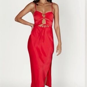 MESHKI Cassie Cutout Midi Dress